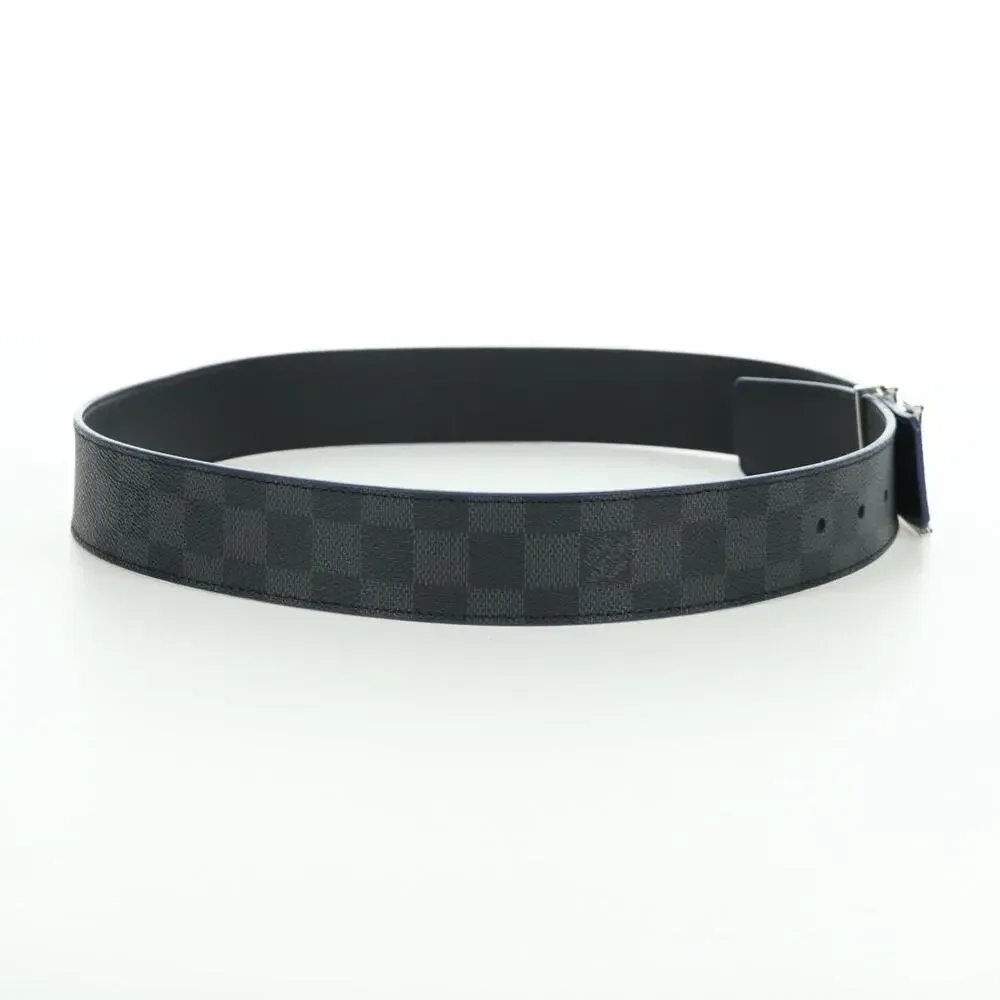 Louis Vuitton Damier Graphite Ceinture LV Printed Initials Black Belt